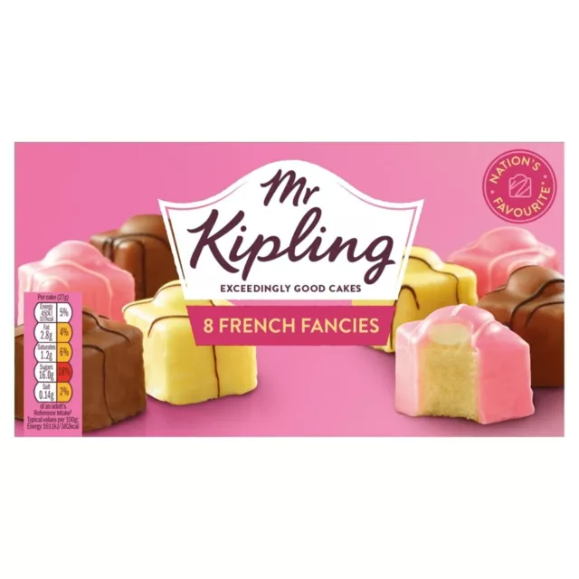 Mr Kipling French Fancies 8 Pack 150g NEW UK