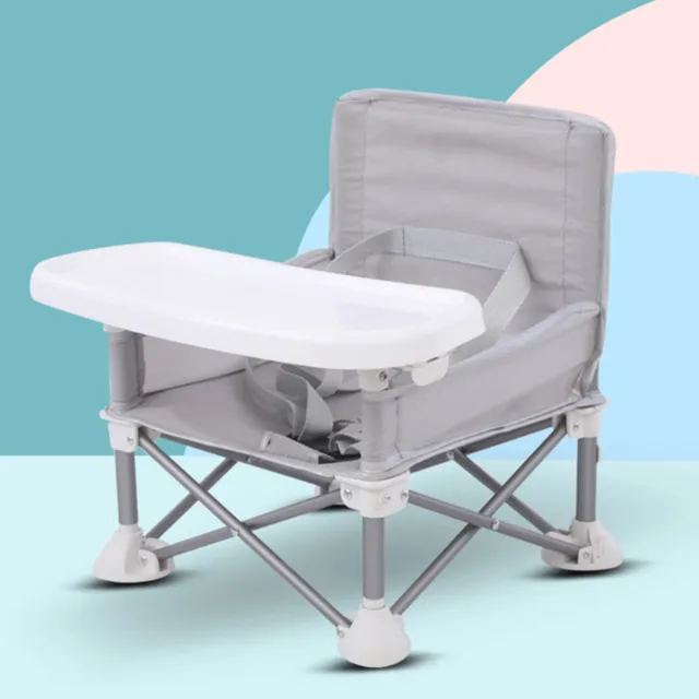 Camping Eating Aluminum Alloy Children Dining Chair With Tray Portable Folding