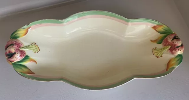 Vintage Royal Winton Grimwade Honey Tiger Lily Art deco Dish 1930-40s