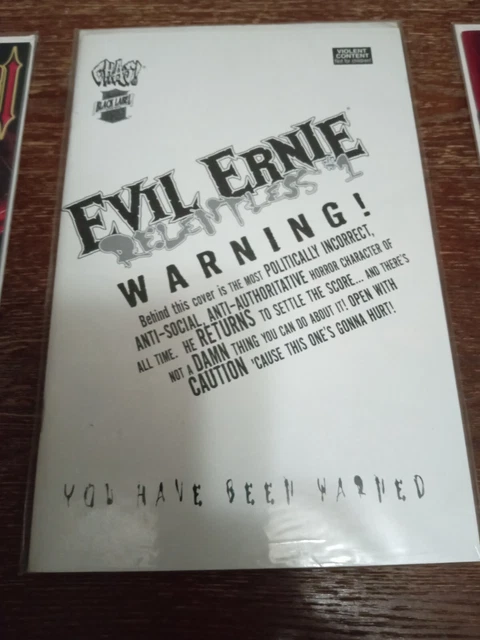 Evil Ernie Relentless 1 SUPER PREMIUM VARIANT NM+ 9.6 Chaos Black Label 500 MADE