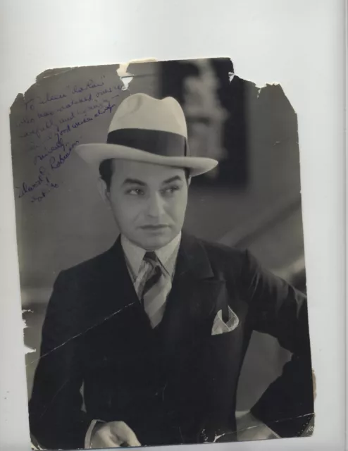 Edward Robinson Autograph Photo Signed 1930'S Ganster Actor Vintage Golden Age