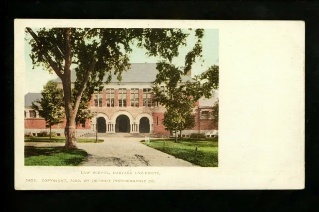 Massachusetts MA postcard Cambridge, Harvard College Law School Building
