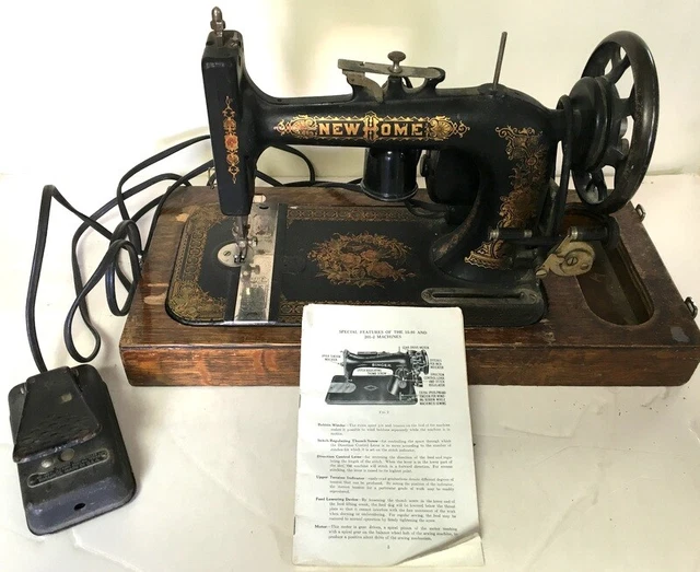 ANTIQUE NEW HOME 1923 Light Running Sewing Machine w/ Foot Pedal