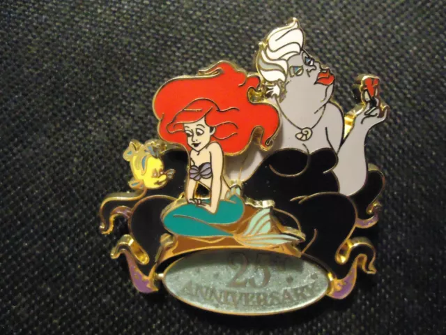 Disney The Little Mermaid 25th Anniversary Ariel Ursula Flounder Pin Le 2000 24 99 Picclick
