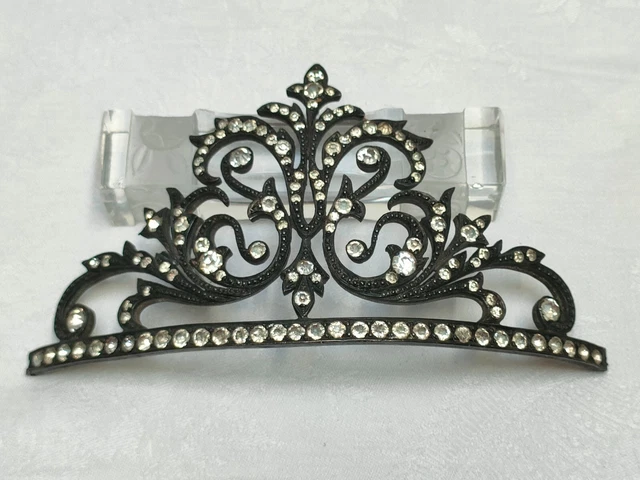 Lot 2 broches vintage bijoux anciens pendentif strass/pierres