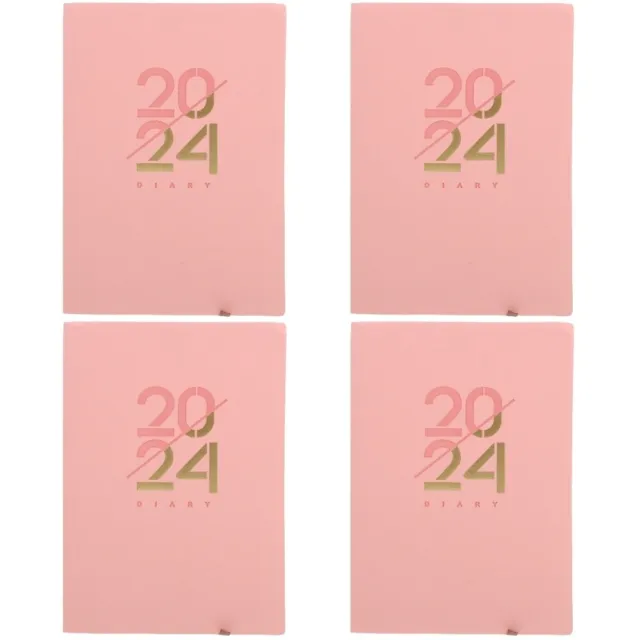 Set of 4 Pu 2024 Agenda Book Work Page Day Calendar Memo Note
