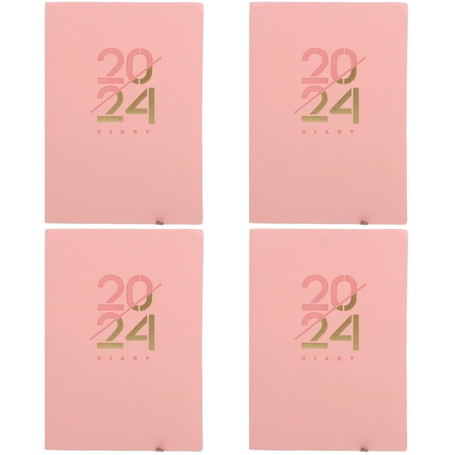 Set of 4 Pu 2024 Agenda Book Work Page Day Calendar Memo Note