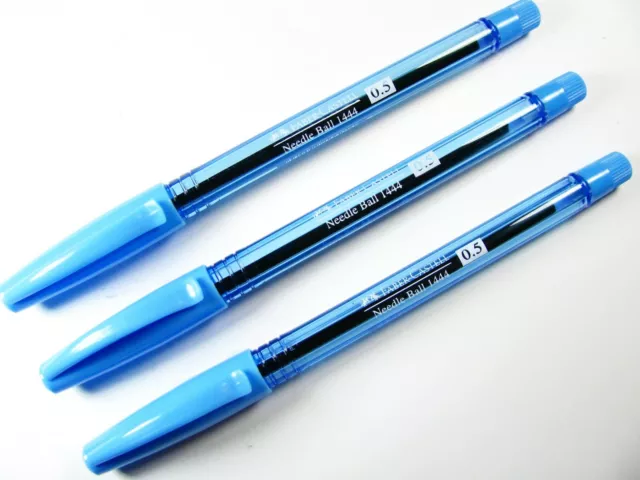 10 x Faber-Castell 1423 Transparent clear handle body blue