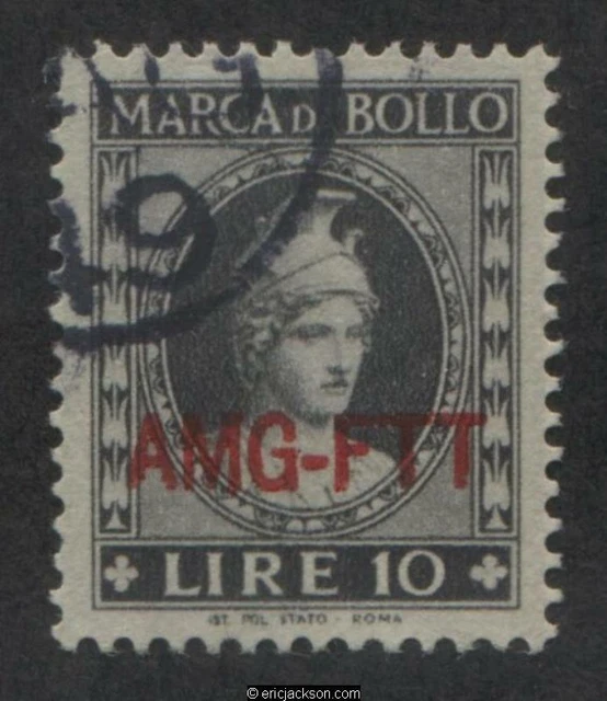 AMG Trieste Fiscal Revenue Stamp, FTT F38a used, VF