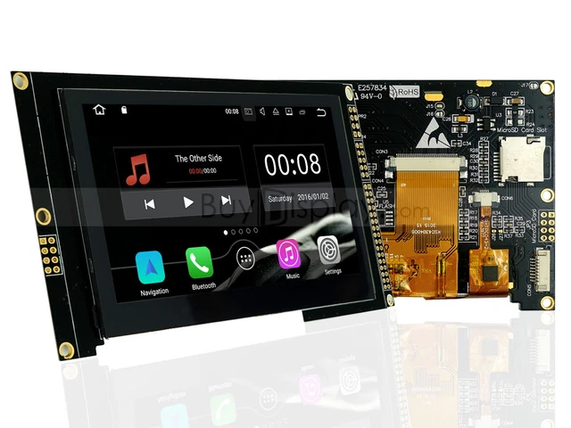 4.3" inch TFT LCD Display Capacitive Touchscreen w/RA8875,Pin Header,Tutorial