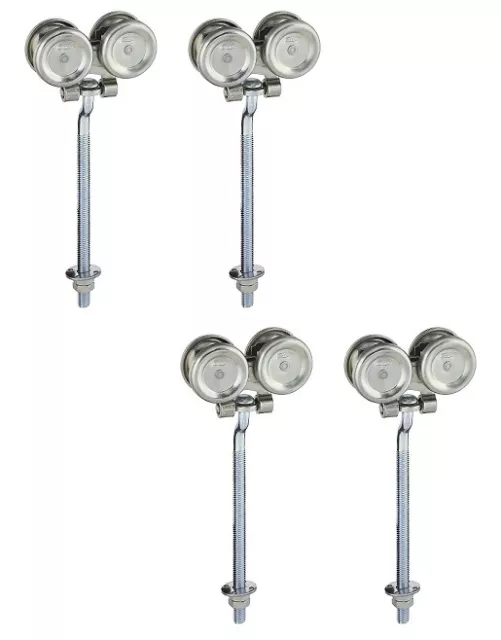 (2) Stanley N174-268 5022 pack Zinc Box Rail Barn Door Trolley Hangers Rollers