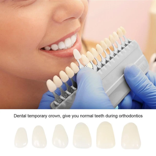 100pcs/Pack Dental Whitening Veneers Resin Teeth Shade lilk Sti Upper P1B0