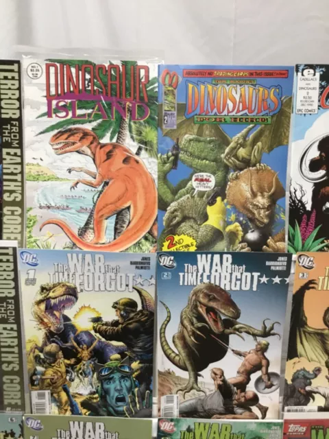 Dinosaurs Comic Book Lot of 25 - War that time Forgot, Cadillacs and Dinosaurs 3