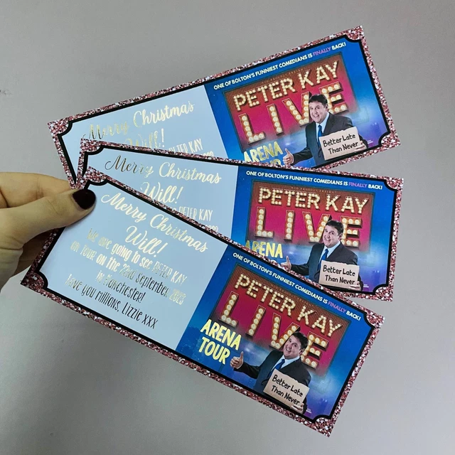 PETER KAY ARENA Tour 2024 2025 Ticket Novelty BIRTHDAY Gift mum dad son daughte £7.00 PicClick UK