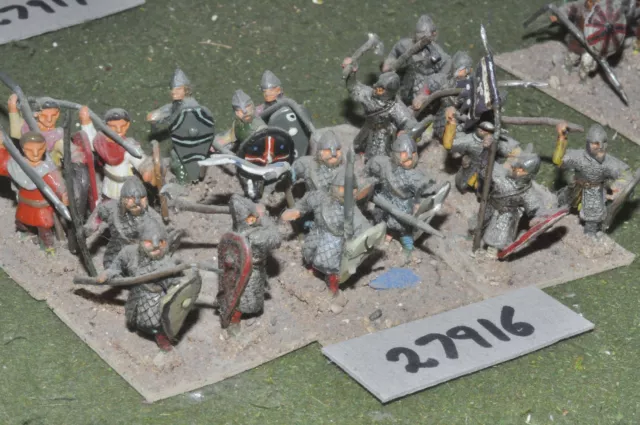 25mm dark ages / anglo saxon - warriors 18 figures - inf (27916)