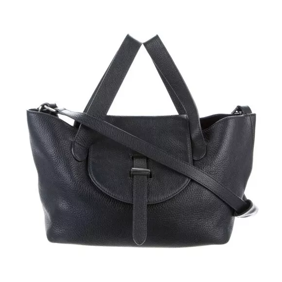 Meli Melo Thela Leather Tote Navy