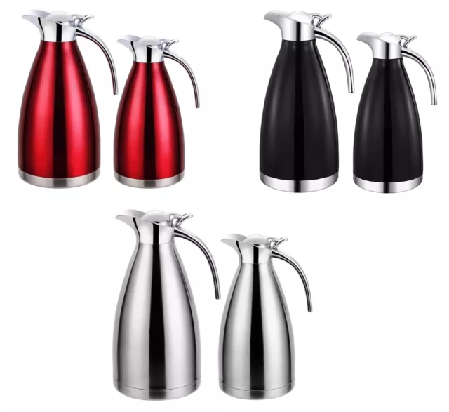 Set 2 caraffa termica caraffa isolante caffettiera 1 litro + 1,5 litri