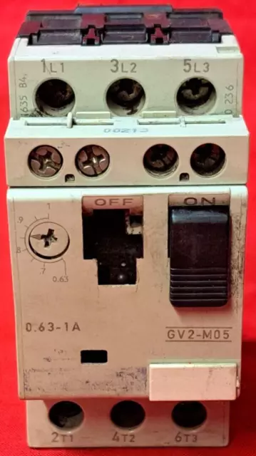 Telemecanique On/Off Manual Starter 1/2Hp 600V 30Ka Gv2-M05
