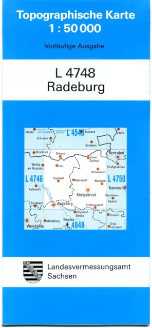 Topographische Karte 1:50 000, Blatt L4748 RADEBURG
