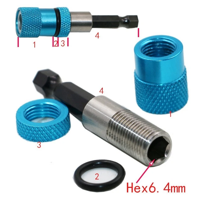 1/4 Tige Hexagonale Vis Depth-Bit Support Magnetic-Screwdriver Bit Amovible