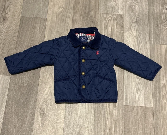 BOYS 9 12 MONTHS Joules Baby Milford Boys Quilted Jacket Coat Navy Blue 9.50 PicClick UK