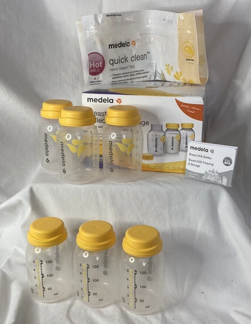 Medela Breast Milk Collection & Storage Bottles~5 Ounce 150ML~6 Count