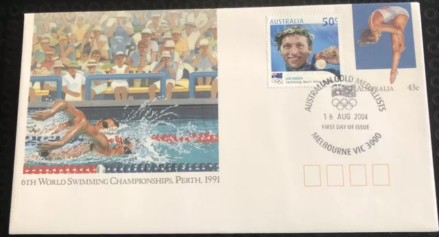 Australia Fdc 2004 6th World Swimming Championship Perth