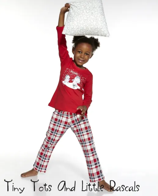 Toddler Girls Kids Cotton Pyjamas Set Nightwear Xmas Novelty Sizes 1.5 - 8 years