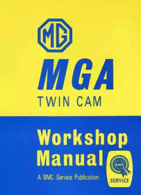 Factory Workshop Service Owners Repair Manual Book Mg Mga Twin Cam 1958-1960