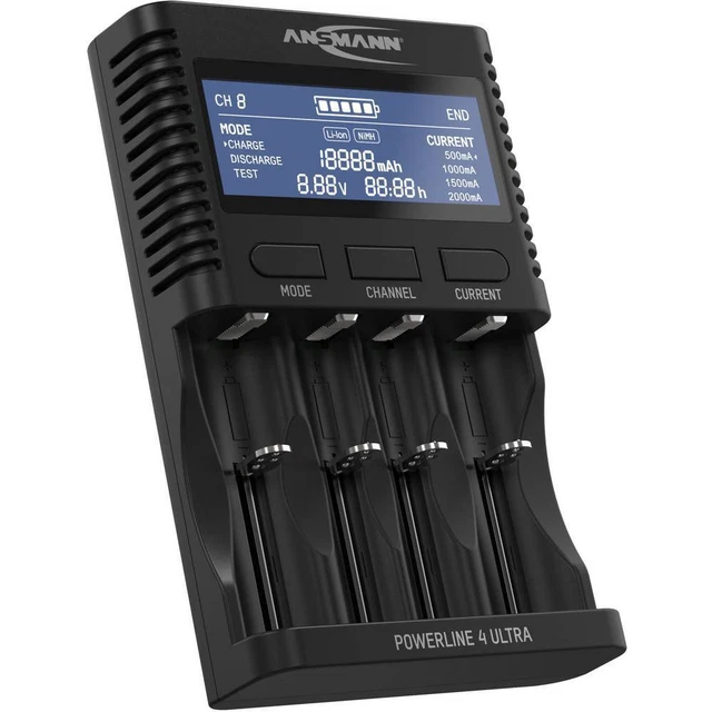 Chargeur de piles rondes NiCd, NiMH, Li-ion Ansmann Powerline 4 Ultra