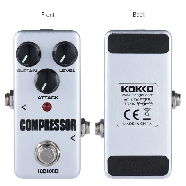 KOKKO Mini Analog Compressor Electric Guitar Bass Effect Pedal True Bypass