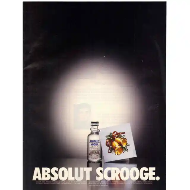 Vintage 1999 Print Ad for Absolut Vodka