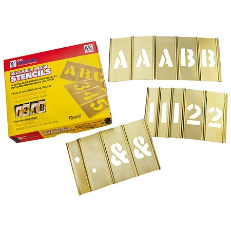 C.H. HANSON 10146 In.1/2In.In. 92 Pieces Stencil Kitin.