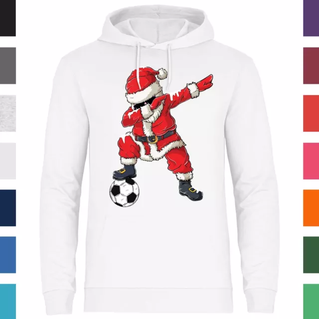 Herren Hoodie Weihnachtsmann Dabbing Santa Claus Weihnachten Schnee Fußball WM