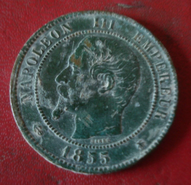 Pièce de monnaie 10  centimes  Napoléon III 1855  BB à Ancre