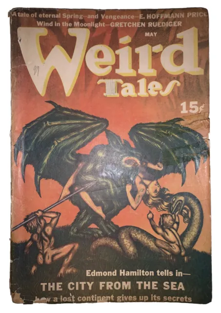Weird Tales, May 1940, Vol 35, Non 3, Hannes Bok Housse, Pulp, Edmond Hamilton,
