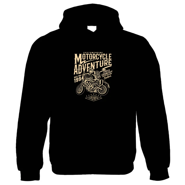 Motorcycle Adventure.  Off road Trick Bike  - Funny Hoodie - Gift