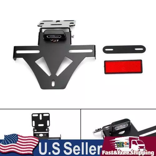 Motorcycle Adjustable Angle License Number Plate Frame Holder Bracket
