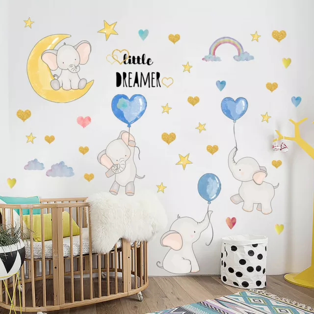 Sticker ballon éléphant Sticker mural chambre bébé pour enfants Sticker vinyle