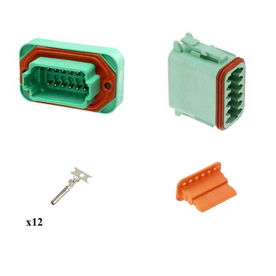 Connecteur JPT Mâle 4 Voies Vert - TE Connectivity, Référence 144998-6, Neuf Sous Blister