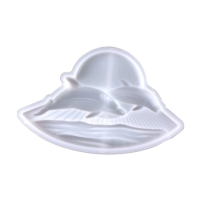 Moldes de silicona 3D para animales delfines, lindos moldes de resina, moldes epoxi hágalo usted mismo resina Sn