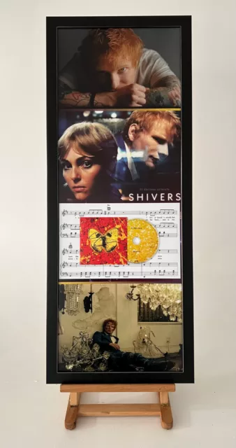 New Ed Sheeran Unique Framed & Signed 2021 Shivers CD Booklet - Shape Of You COA