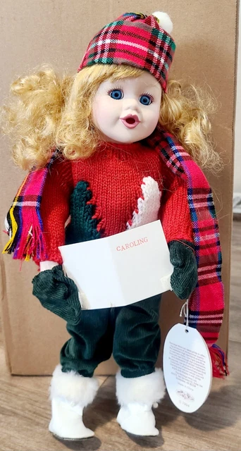 Heritage Mint Limited Lasting Impressions Caroler Noel 14" Porcelain Doll w Tags