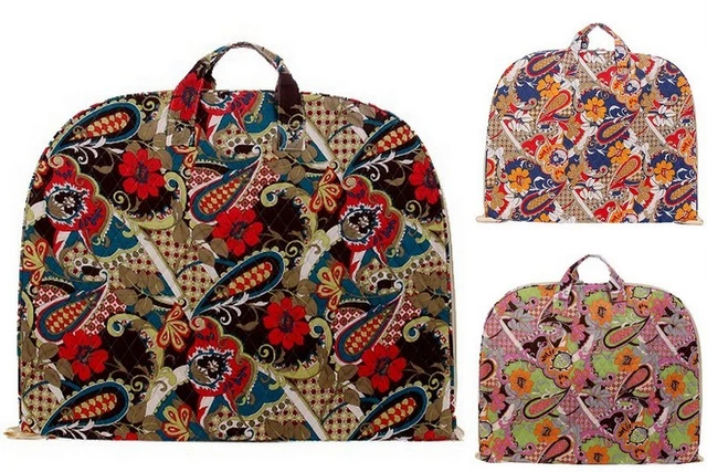 Floral Paisley Cotton Quilted Lightweight Garment Luggage Overnight Travel Bag