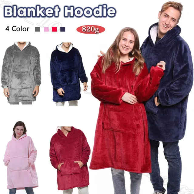 Hoodie Oversized Blanket Sherpa Fleece Extra Large Adult Kids Giant Sweatshirt