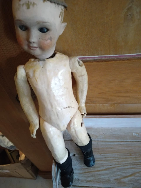 2 Anciens Poupons En Tissu – À Restaurer Ou Pour Pièces, Occasion