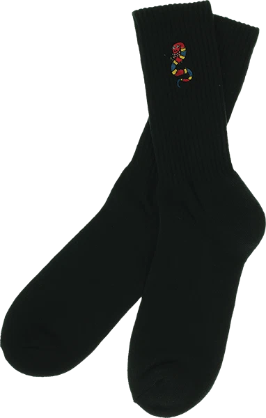 FOUNDATION HISS CREW SOCKS BLACK 1pr
