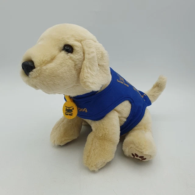 GOLDEN LABRADOR RETRIEVER plush PUPPY DOG ANDREX soft toy BLUE COAT