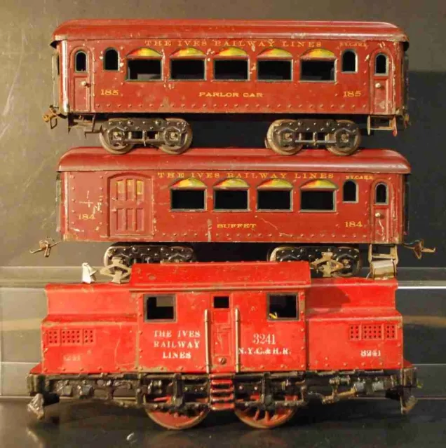 Ives Prewar Standard Gauge 1921-only 700 Set, 3241, 184, 185 Lionel Std.