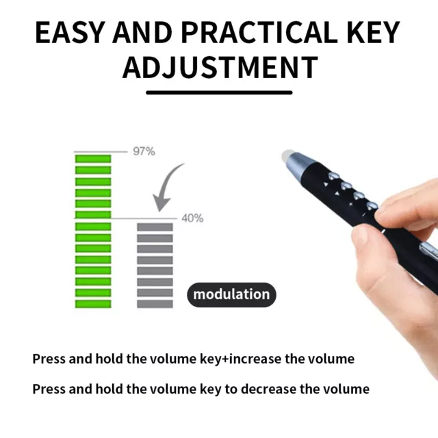 Presentation Pen Presenter 2.4GHz Clicker Wireless Infrared Capacitive Pointer 3